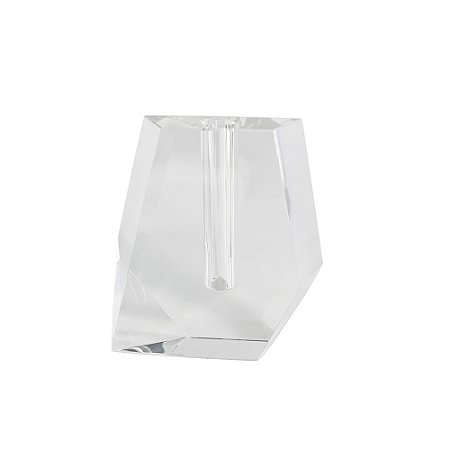 VASO DECORATIVO EM CRISTAL TRANSPARENTE