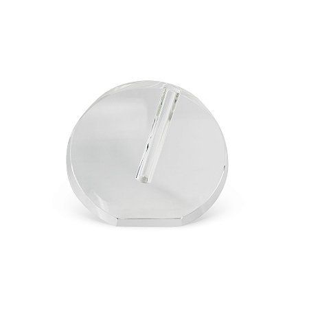 VASO DECORATIVO EM CRISTAL TRANSPARENTE