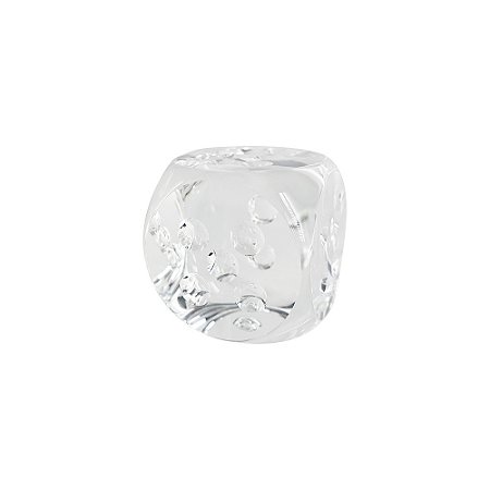 DADO DECORATIVO EM CRISTAL TRANSPARENTE
