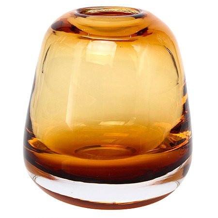 VASO DECORATIVO EM VIDRO - AMBAR - 3.5X5.6X11.10CM