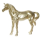 CAVALO DECORATIVO DE RESINA DOURADO