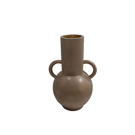 VASO DE FIBRA DE VIDRO BEGE