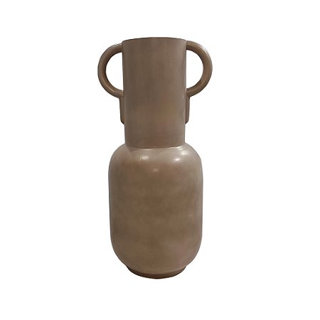 VASO DE FIBRA DE VIDRO BEGE