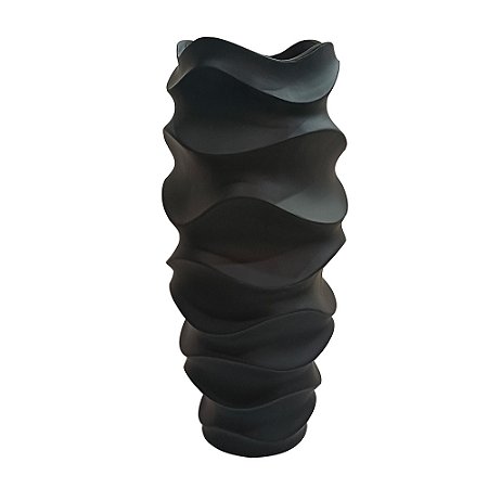 VASO DE FIBRA DE VIDRO PRETO