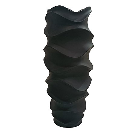 VASO DE FIBRA DE VIDRO PRETO