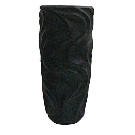 VASO DE FIBRA DE VIDRO PRETO