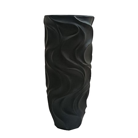 VASO DE FIBRA DE VIDRO PRETO