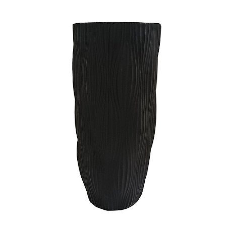 VASO DE FIBRA DE VIDRO PRETO