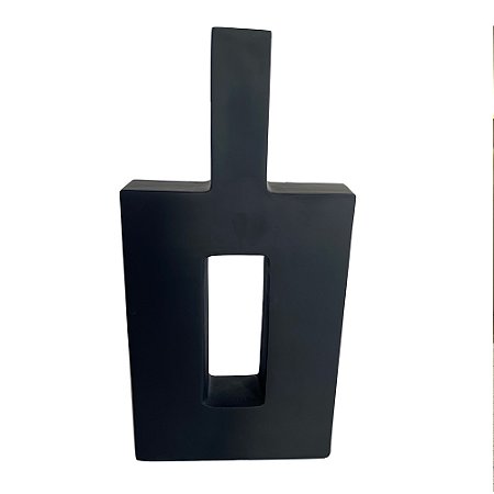 VASO DE FIBRA DE VIDRO PRETO