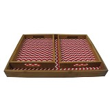 CJ DE BANDEJA DE BAMBU PRETO - 3 PCS
