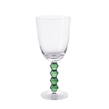 CONJ DE TACAS TRANSPARENTES COM HASTE VERDE - 6 PCS