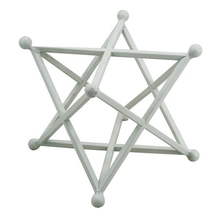 PECA DECORATIVA EM METAL BRANCA