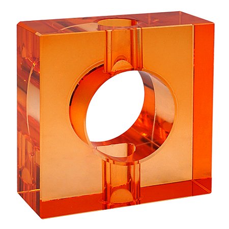 VASO EM CRISTAL LARANJA