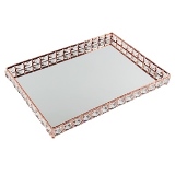 BANDEJA DE METAL ESPELHADA ROSE GOLD