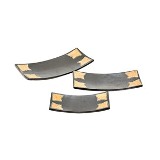 CONJUNTO DE PECAS DE CERAMICA PRETA - 3 PCS