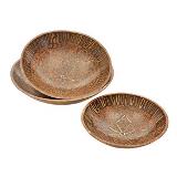 CJ DE FRUTEIRA DE COCO REDONDA 3PCS