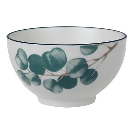 CJ DE BOWLS DE CERAMICA BRANCA COM ESTAMPA 4PCS