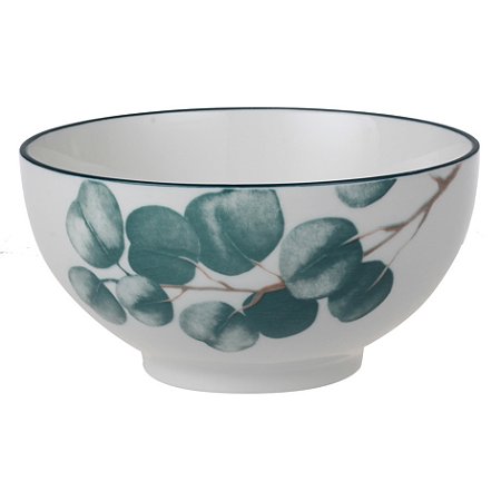 CJ DE BOWLS DE CERAMICA BRANCA COM ESTAMPA 4PCS