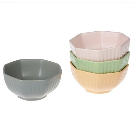 CJ DE BOWLS DE CERAMICA COLORIDO 4PCS