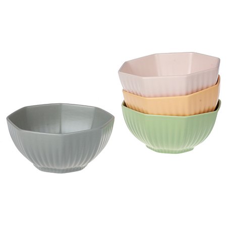 CJ DE BOWLS DE CERAMICA COLORIDO 4PCS