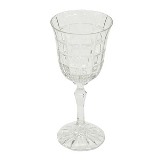 JOGO DE 6 TACAS DE CRISTAL COM ALTO RELEVO DE QUADRADO - 55