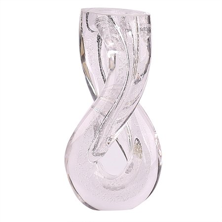VASO DECORATIVO EM VIDRO - TRANSPARENTE - 15X8.5X30CM