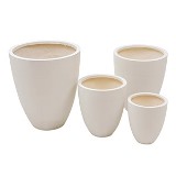 CJ DE CACHEPOTS DE FIBRA CIMENTICIA 4 PCS