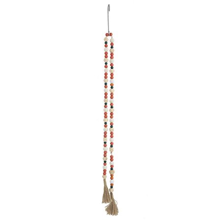 PECA DECORATIVA DE MADEIRA BRANCA E VERMELHA