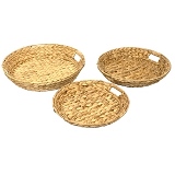 CONJ DE BANDEJAS DE JACINTO NATURAL - 3 PCS