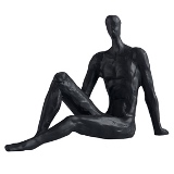 HOMEM DECORATIVO EM CERAMICA PRETA