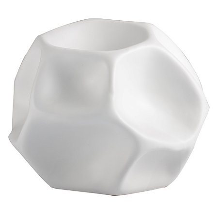 PECA DECORATIVA EM CERAMICA BRANCA