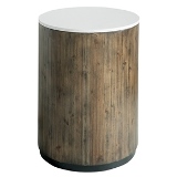 MESA DE MADEIRA MARROM E BRANCA