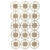 PECA DECORATIVA DE PAREDE DE MADEIRA E METAL MARROM