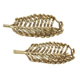 CJ PECAS DECOTATIVA DE RESINA DOURADA - 2 PCS G 29,0CM X 15C