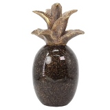 ABACAXI DECORATIVO DE RESINA DOURADO