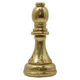 PECA DECORATIVA BISPO DE RESINA DOURADO