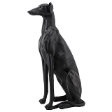 CACHORRO DECORATIVO DE RESINA PRETO