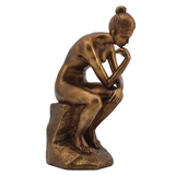 ESTATUETA DE MULHER DE RESINA BRONZE