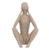 ESTATUETA DE RESINA BEGE