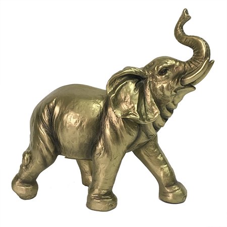ELEFANTE DECORATIVA DE RESINA BRONZE