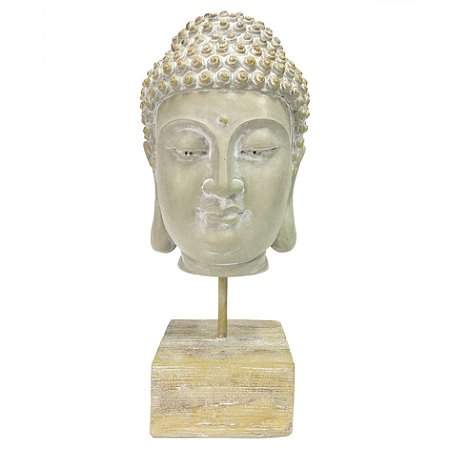 BUDDHA DECORATIVO DE RESINA BEGE