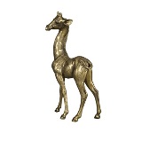 GIRAFA DE RESINA DOURADA