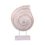 CONCHA DE RESINA COM PEDESTAL BEGE