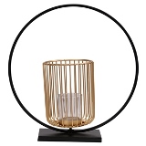 CASTICAL DE METAL DOURADO E PRETO 29CM X 11CM X 30CM