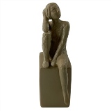 PECA DECORATIVA DE CERAMICA MARROM