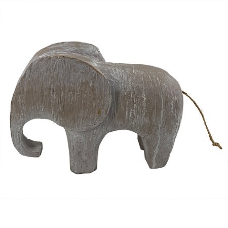 ELEFANTE DECORATIVA DE RESINA MARROM