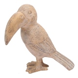PASSARO DECORATIVO DE RESINA BEGE