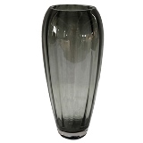 VASO DE VIDRO TRANSPARENTE FUME 12CM X 12CM X 28,7CM
