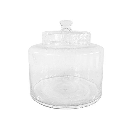 POTE DE VIDRO TRANSPARENTE