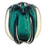 VASO DE VIDRO VERDE - MURANO 14,5CM X 14,5CM X 16CM